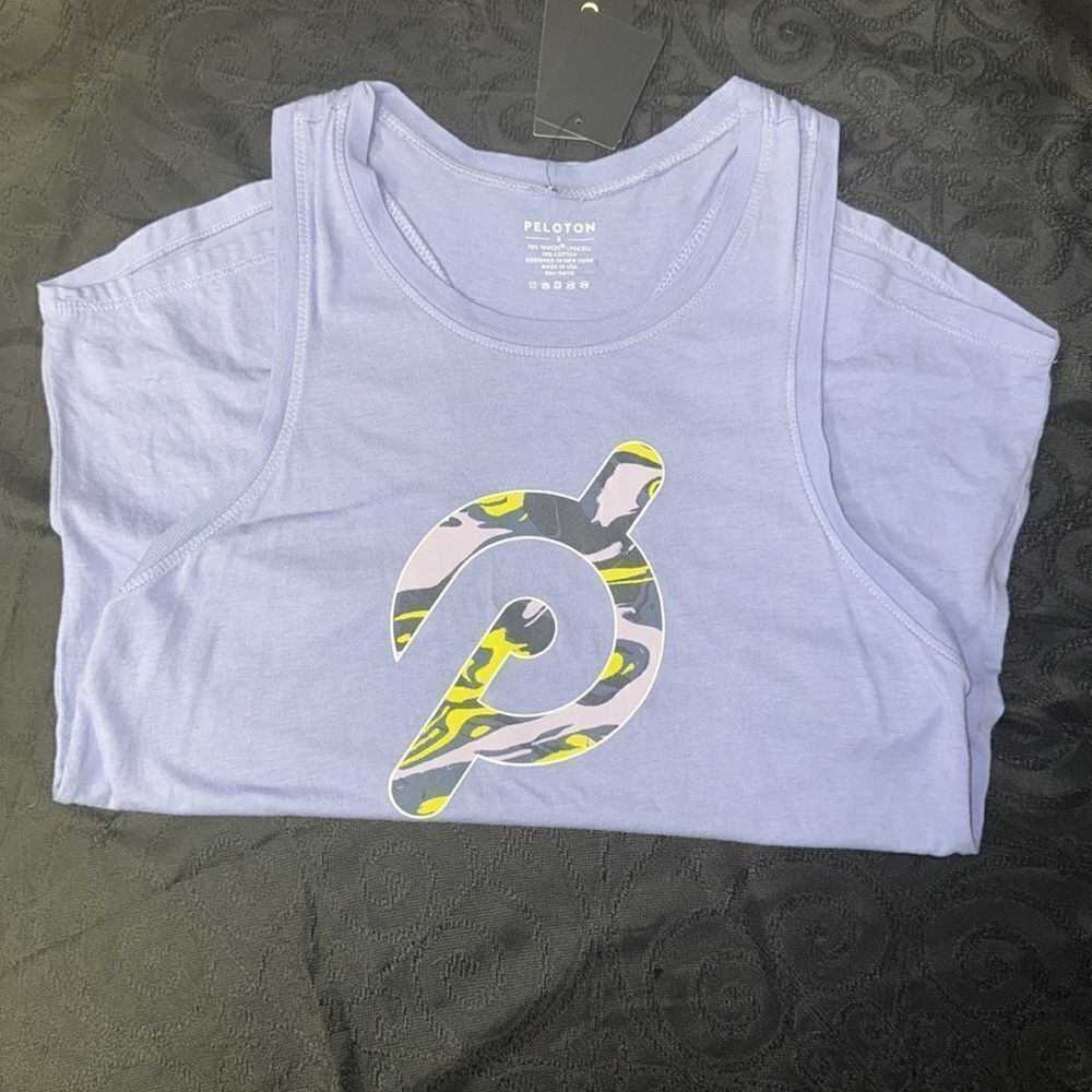 Peloton Flow Racer Tank Top In Periwinkle - Picture 2 of 8